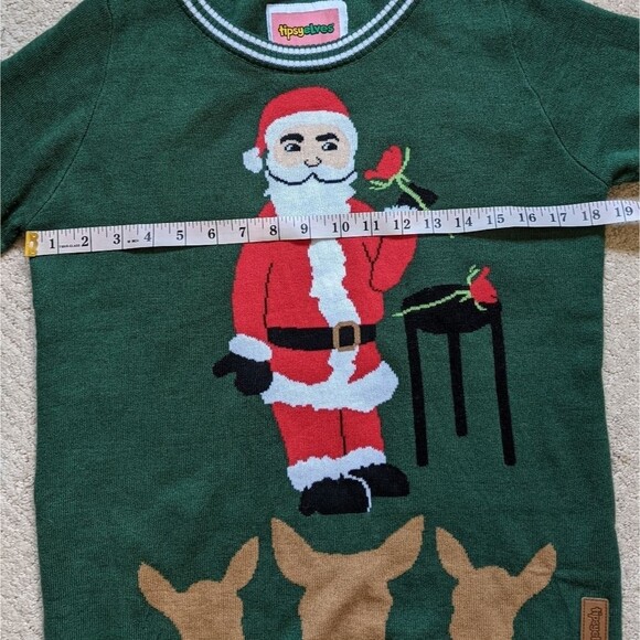 Tipsy Elves Ugly Christmas Sweater Holiday Knit Santa Reindeer Relaxed Fit Small - Picture 3 of 8